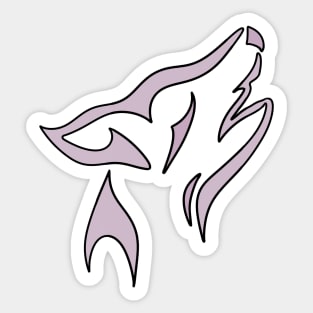 Minimalist wolf Sticker